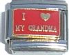 CT1150 I Love My Grandma on Red Italian Charm