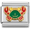 CT1183green Crab in Green Italian Charm