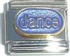 CT1186b Dance on Blue Italian Charm