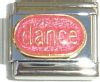 CT1186r Dance on Red Italian Charm