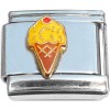 CT1192yellow Ice Cream Cone Yellow Italian Charm