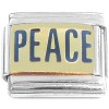 CT1202 Peace Goldtone Italian Charm