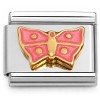 CT1212 Pink Butterfly Italian Charm