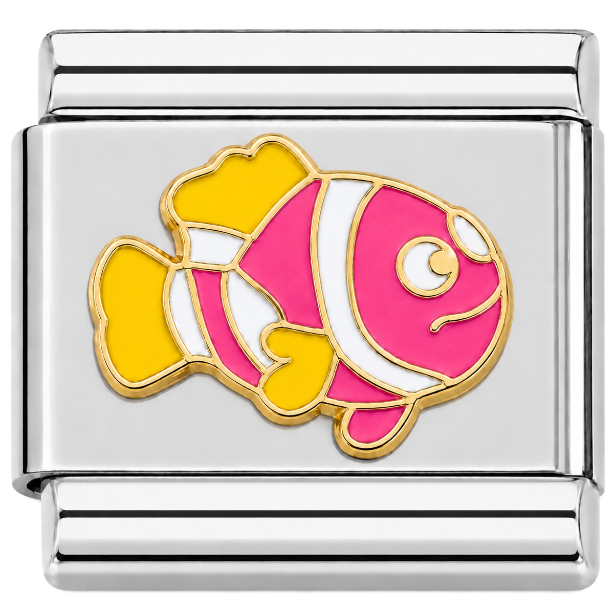 CT1219pink Clown Fish Pink Italian Charm