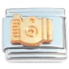 CT1231 Classic Camera Goldtone Italian Charm