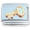 CT1233 Vintage Key Goldtone Italian Charm
