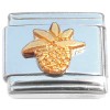 CT1235 Pineapple Fruit Goldtone Italian Charm