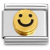 CT1239 Gold Smile Face Italian Charm