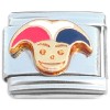CT1256 Jester Smiling Red White Black Italian Charm