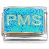 CT1291teal PMS Teal Glitter Italian Charm