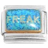 CT1346blue Freak Blue Glitter Italian Charm