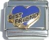 CT1419 Best Friend Blue Heart Italian Charm