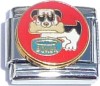 CT1431 Dog with Bone and Bowl Italian Charm