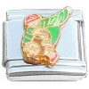 CT1442 Skateboarder Riding Skate Board Italian Charm