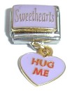 CT1484purple Hug Me Dangle Purple Italian Charm