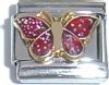 Butterfly with Glitter in Red