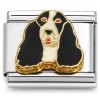 CT1618 Black and White Dog Italian Charm