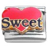 CT1623 Sweet on Red Heart Italian Charm