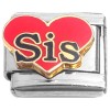 CT1624 Sis on Red Heart Italian Charm