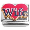 CT1625 Wife on Red Heart Italian Charm