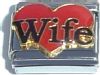 CT1625 Wife on Red Heart Italian Charm