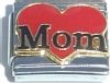 CT1626 Mom on Red Heart Italian Charm