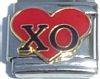 CT1628 XO Red Heart Italian Charm