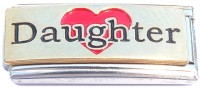 CT1638 Daughter Heart Superlink Italian Charm