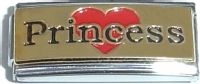 CT1642 Princess on Gold (superlink) Italian Charm