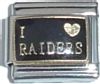 CT1646 I Love Raiders Italian Charm