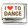 CT1649 I Love to Dance Italian Charm