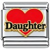 CT1651 Daughter on Red Heart Italian Charm