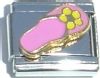 CT1692d Flip Flop Pink with Yellow Italian Charm