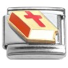 CT1697 Bible with Cross Italian Charm