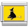 CT1747 Witch on Yellow Italian Charm