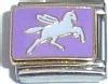 CT1748PURPLE Unicorn on Purple Italian Charm