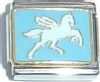 CT1748BLUE Unicorn on Blue Italian Charm