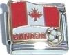 CT1806 Canada Flag and Soccer ball Italian Charm
