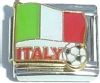 CT1807 Italy Flag with Soccer Ball Italian Charm