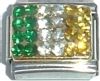 CT1824 Ireland Flag with Stones Italian Charm