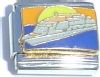 CT1835 Cruise Ship Boat Sunset Italian Charm