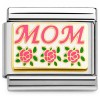 CT1893 Mom Pink Flowers Italian Charm
