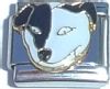 CT1969 Black and White Dog Face Italian Charm