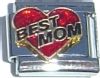 Best Mom on Red Heart (black letters)