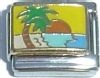 CT1985 Palm Tree and Sunset Scene Italian Charm