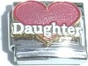 CT2008n Daughter on Pink Heart Italian Charm