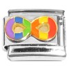 CT2037 Rainbow Infinity Sign Italian Charm