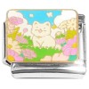 CT2042 Cat Field Flowers Sky Italian Charm