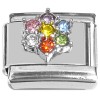 CT2044 Colorful Bling Flower Italian Charm