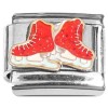 CT2048 Red Glitter Ice Skates Italian Charm